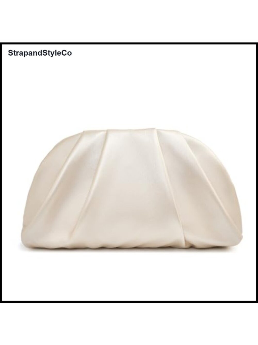 Cloud Ruched Faux Leather Evening Clutch with Gold Chain Shoulder Bag